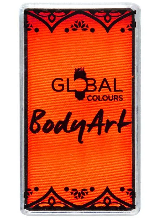 Global UV Neon Orange 20g Water Activated Cake Makeup