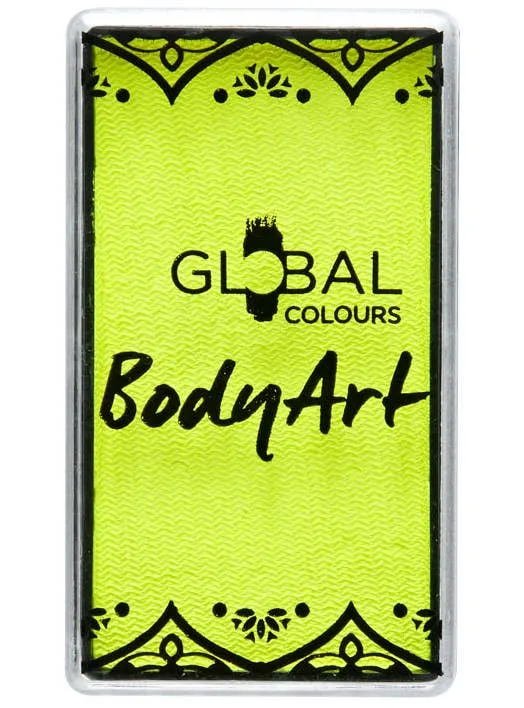 Global UV Neon Yellow 20g Water Activated Cake Makeup