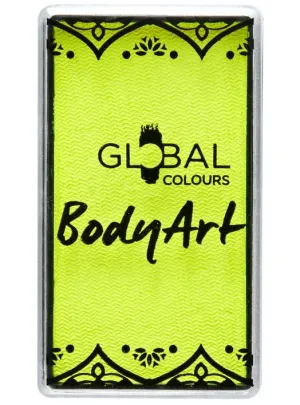 Global UV Neon Yellow 20g Water Activated Cake Makeup