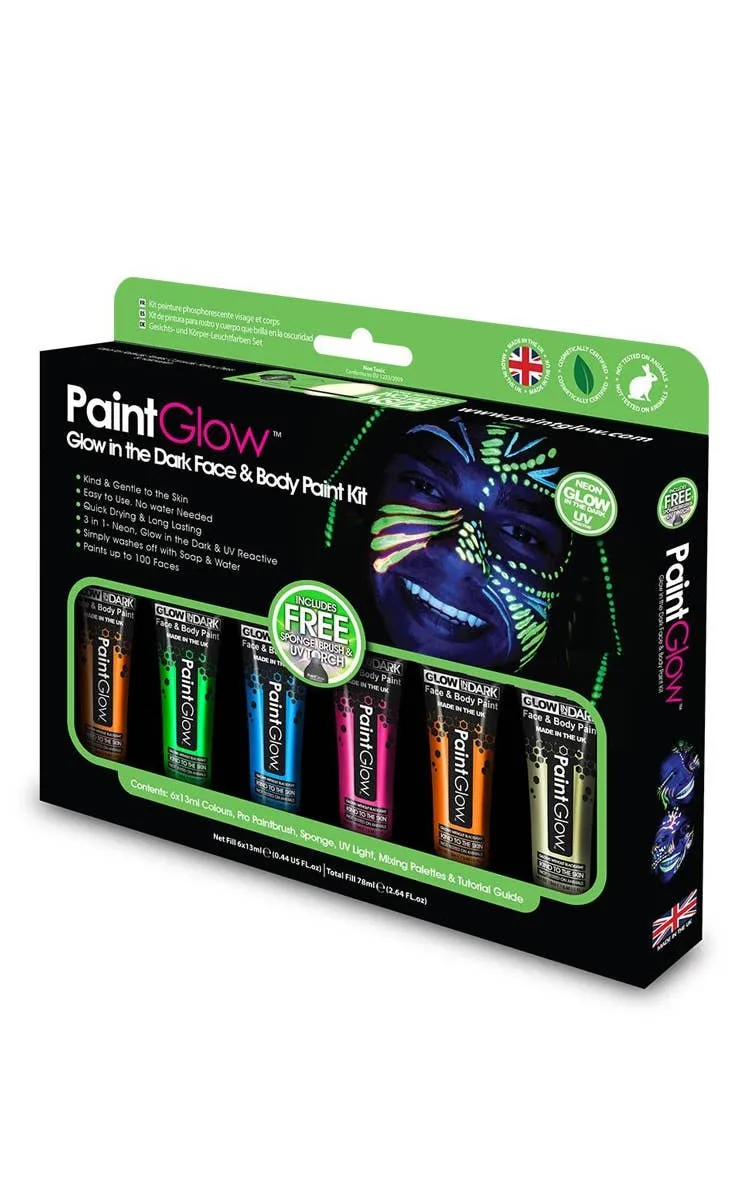 Glow in the Dark Face and Body Neon Makeup Kit