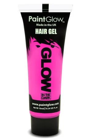 Glow in the Dark Hair Gel - Pink