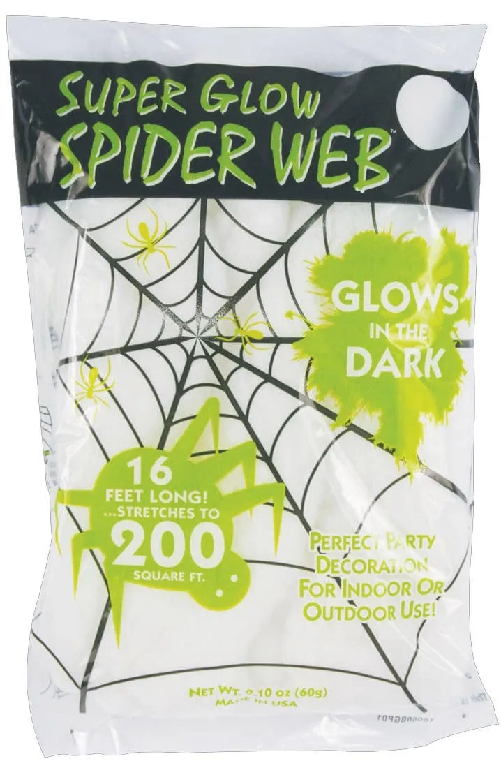 Glow in the Dark Halloween Spiderweb Decoration