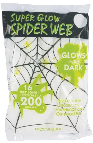 Glow in the Dark Halloween Spiderweb Decoration
