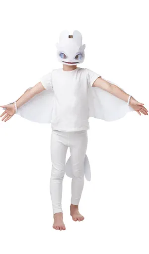 Glow in the Dark How To Train Your Dragon 3 Girls Light Fury Costume