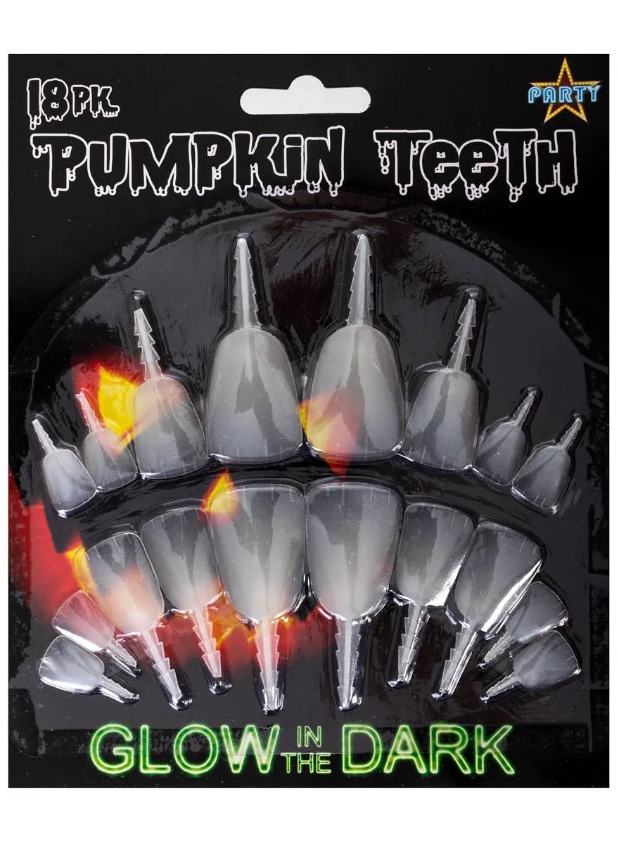 Glow in the Dark Jack o Lantern Teeth Halloween Decoration
