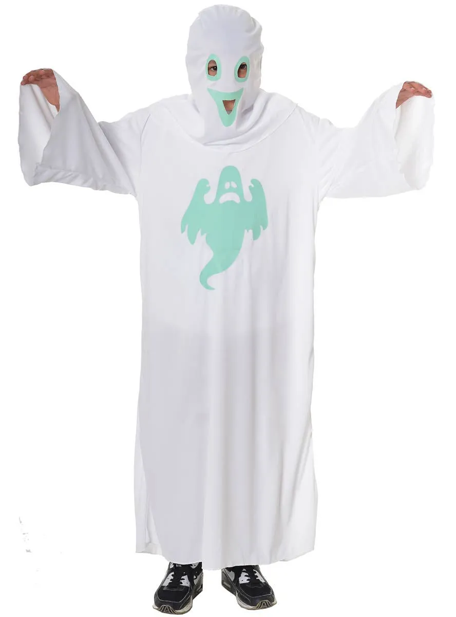 Glow in the Dark Kids White Ghost Robe Halloween Costume