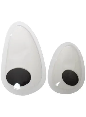 Glow in the Dark Lopsided Googly Eyes Halloween Decoration