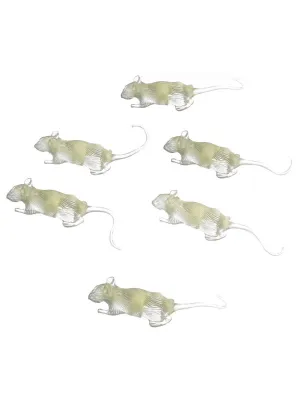 Glow in the Dark Mini Rats Halloween Decoration