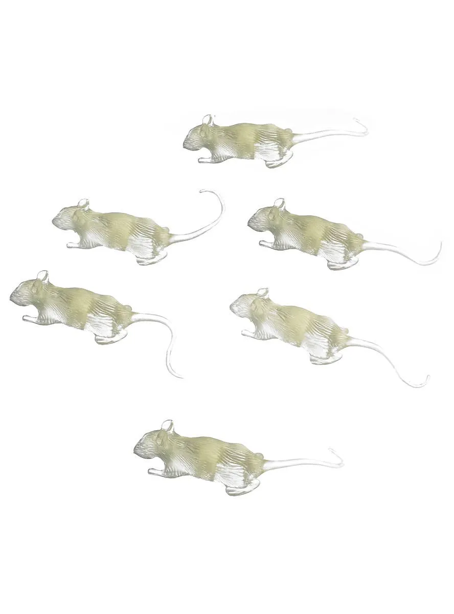 Glow in the Dark Mini Rats Halloween Decoration