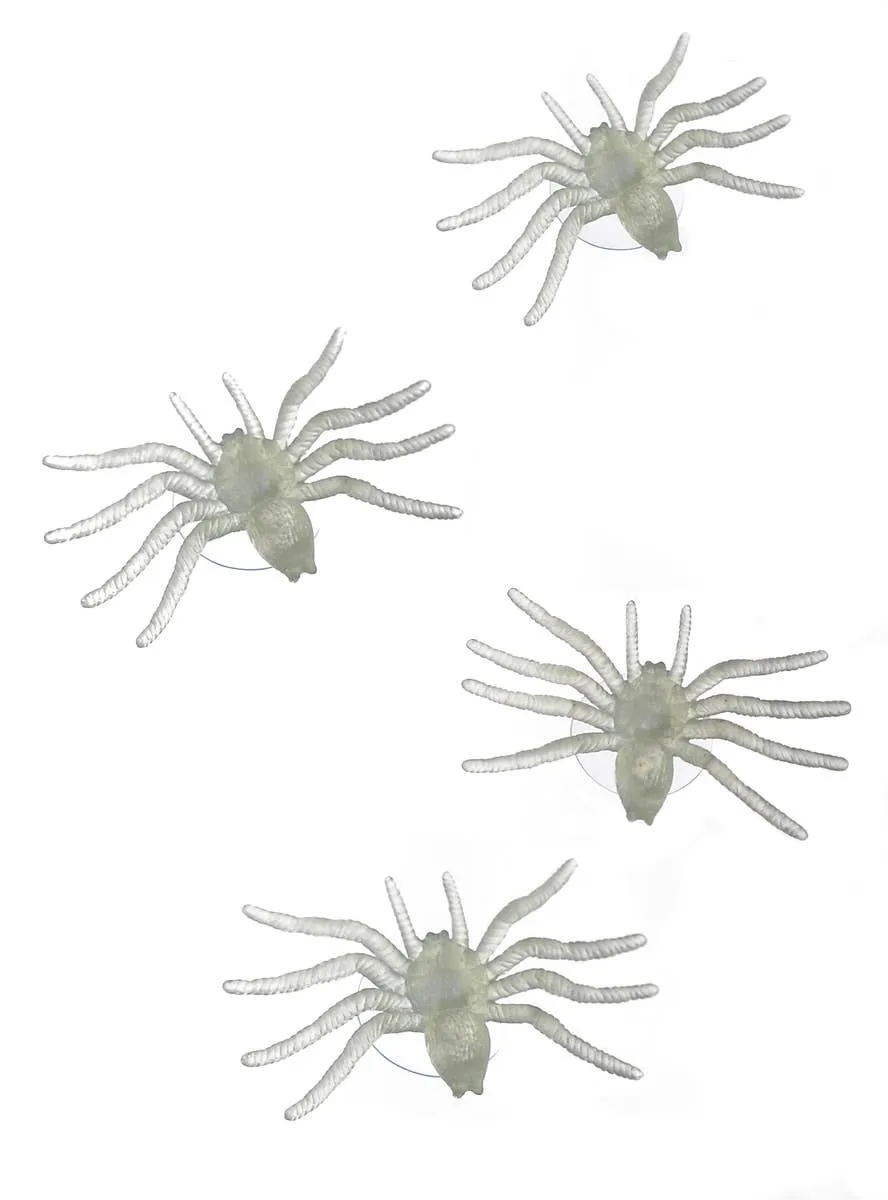 Glow in the Dark Mini Suction Spiders Halloween Decoration