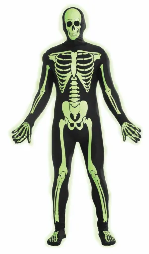 Glow In The Dark Skeleton Teen Boys Halloween Costume