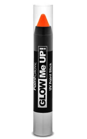 Glow Me Up UV Reactive Paint Stick - Neon Orange