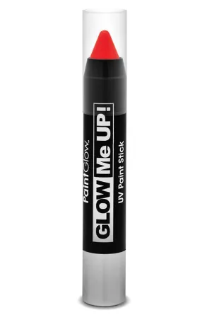 Glow Me Up UV Reactive Paint Stick - Neon Red