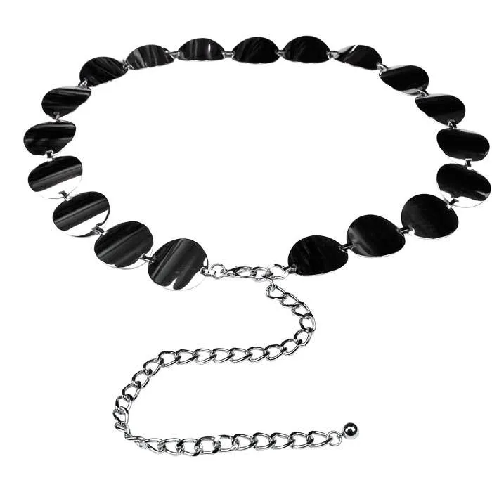 Go Go Dancer Silver Retro Belt with Discs