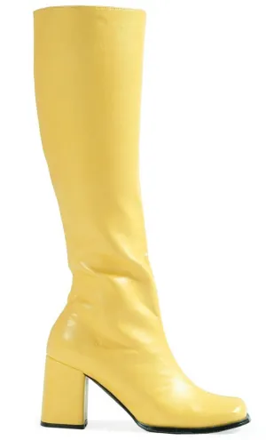 Go Go Womens 60s Long Yellow Costume Boots