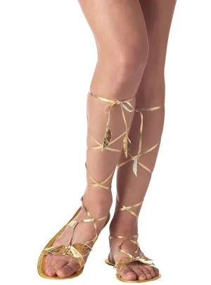 Goddess Gold Strappy Costume Sandals