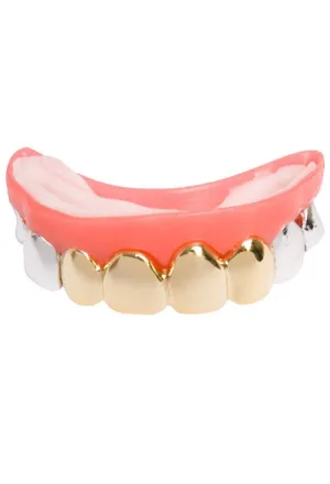 Gold and Silver Fake Teeth Accessory