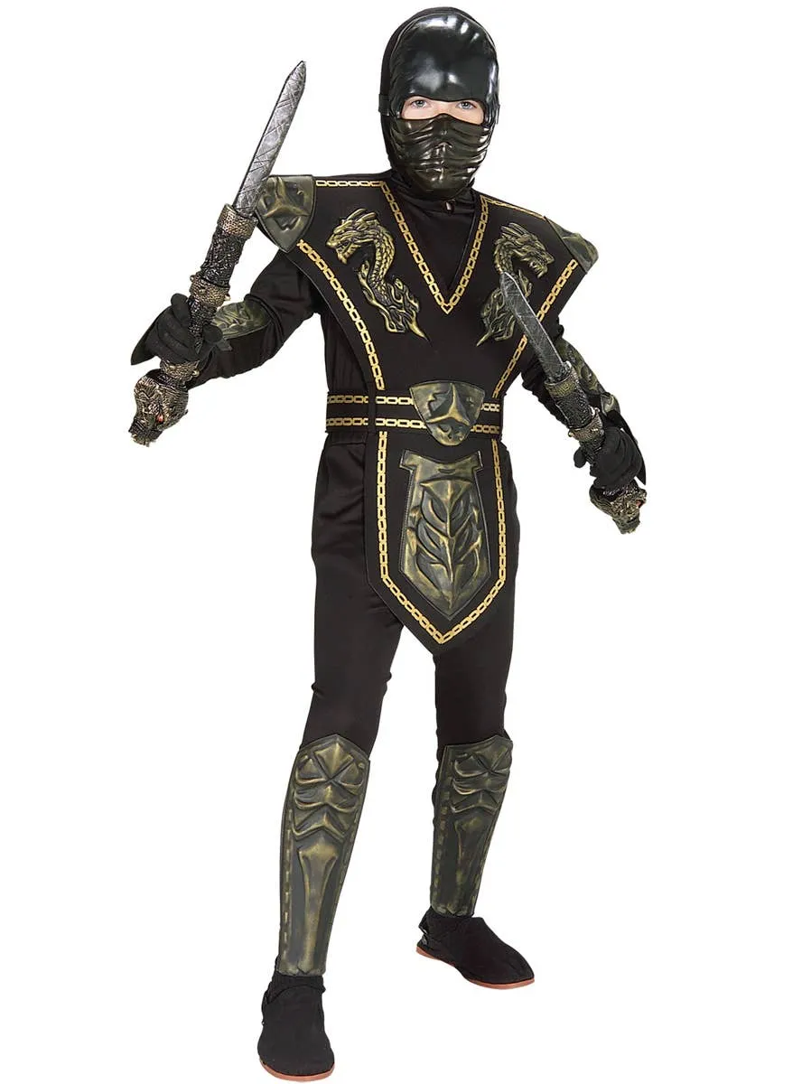 Gold Dragon Boys Ninja Book Week Costume