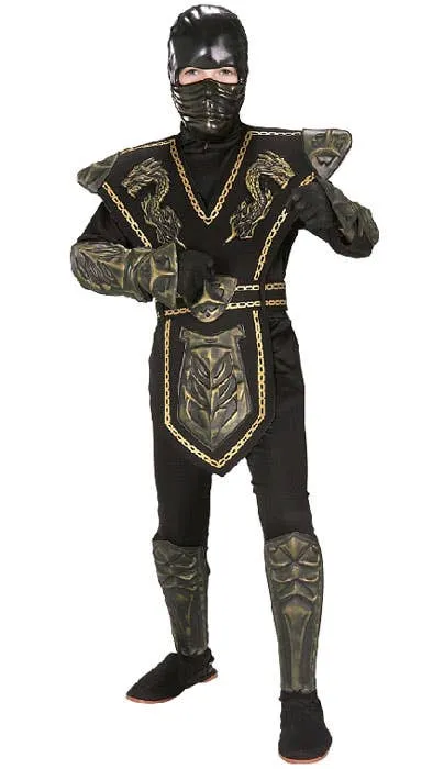 Gold Dragon Boys Ninja Book Week Costume