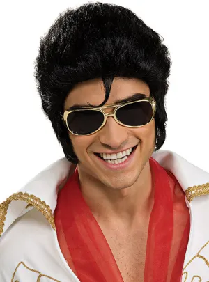 Gold Frame Licensed Elvis Presley Costume Glasses
