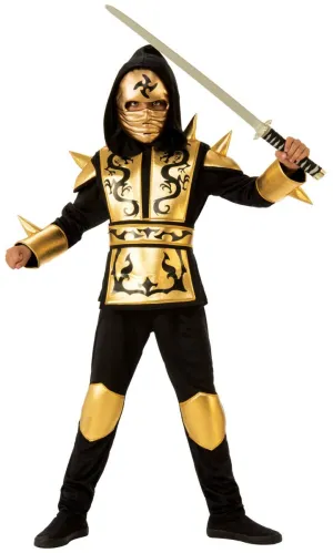 Gold Japanese Ninja Boys Book Week Costume