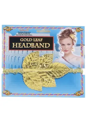 Gold Laurel Wreath Roman Headband Costume Accessory