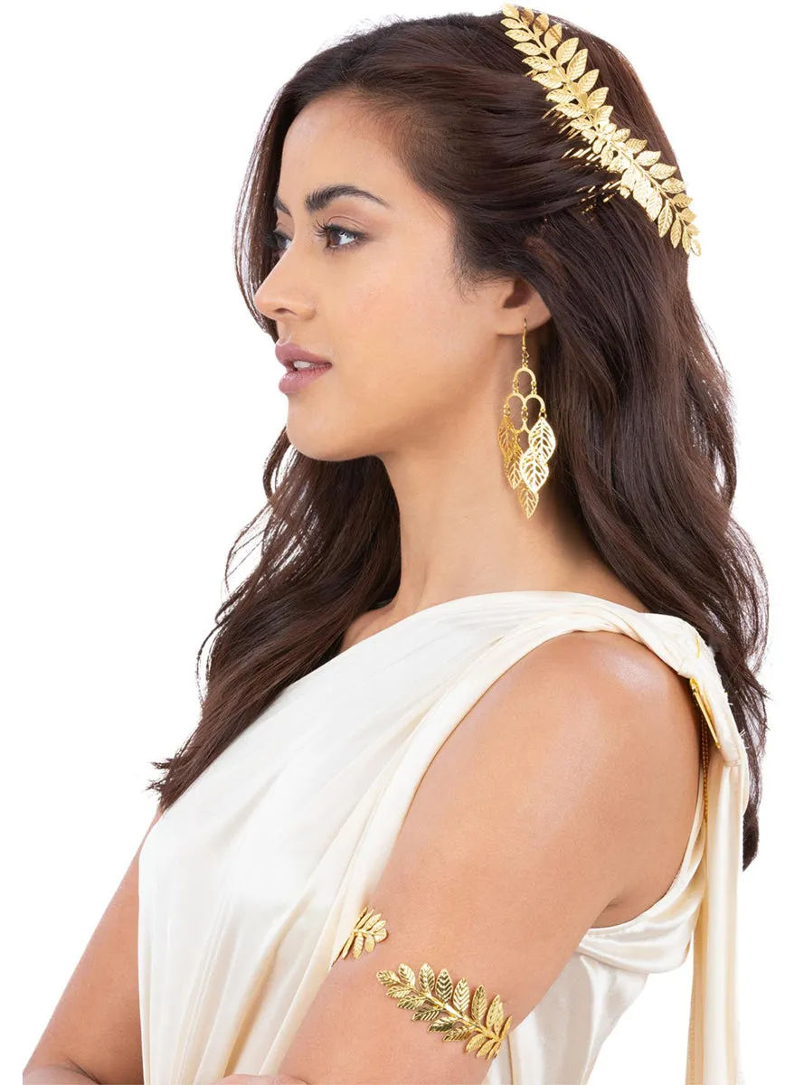 Gold Leaf Grecian Goddess Jewellery Set