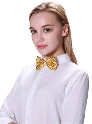 Gold Sequinned Costume Bow Tie