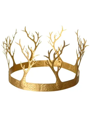 Golden Metal Look Forest Queen Costume Crown