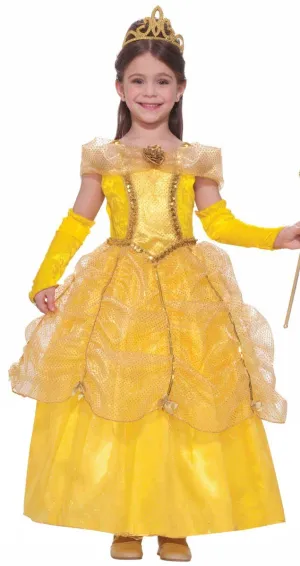 Golden Princess Belle Deluxe Girls Book Week Costume