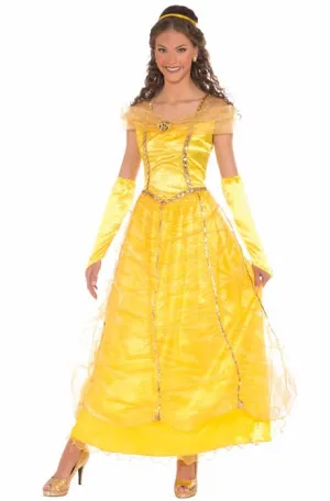 Golden Princess Womens Storybook Belle Book Week Costume