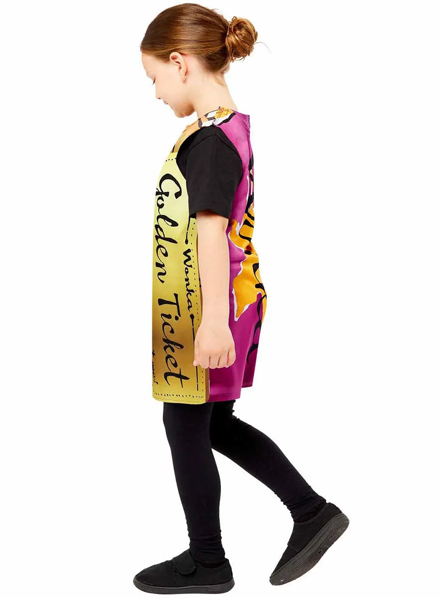 Golden Ticket Girls Willy Wonka Bar Book Week Costume