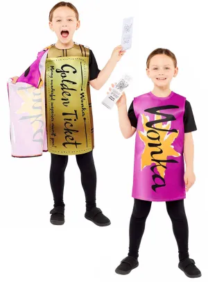 Golden Ticket Girls Willy Wonka Bar Book Week Costume