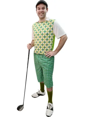 Golfing Pro Mens Green Dress Up Costume
