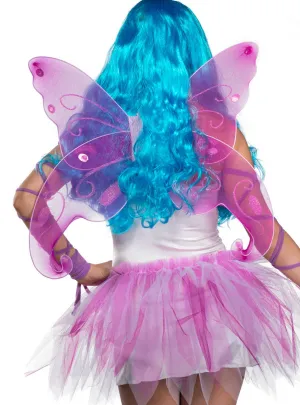 Good Fairy Pink Costume Wings with Jewels