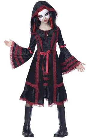 Gothic Black and Red Doll Teen Girls Halloween Costume