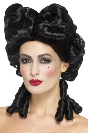 Gothic Black Baroque Womens Costume Wig
