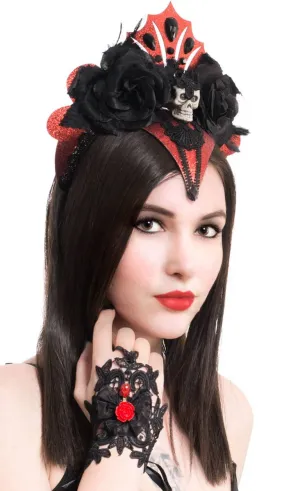 Gothic Black Lace Vampire Queen Wrist Cuffs