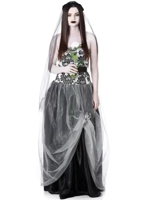 Gothic Dead Bride Womens Halloween Costume