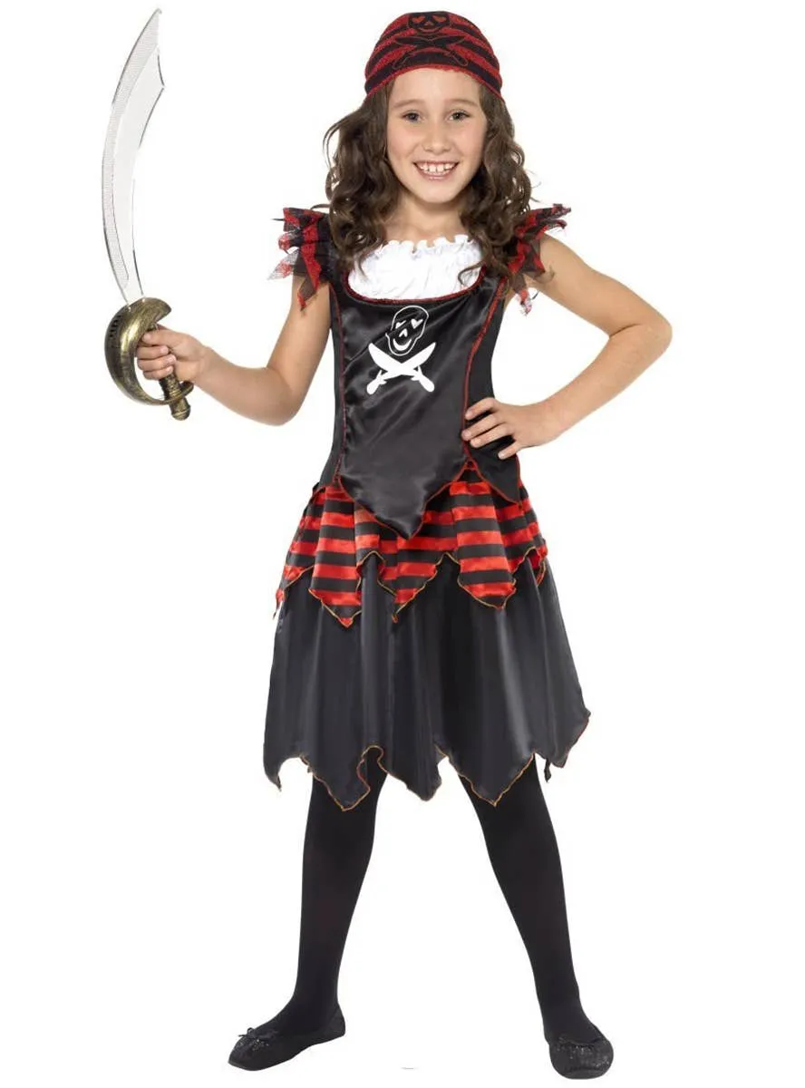 Gothic Girls Pirate Dress Up Costume
