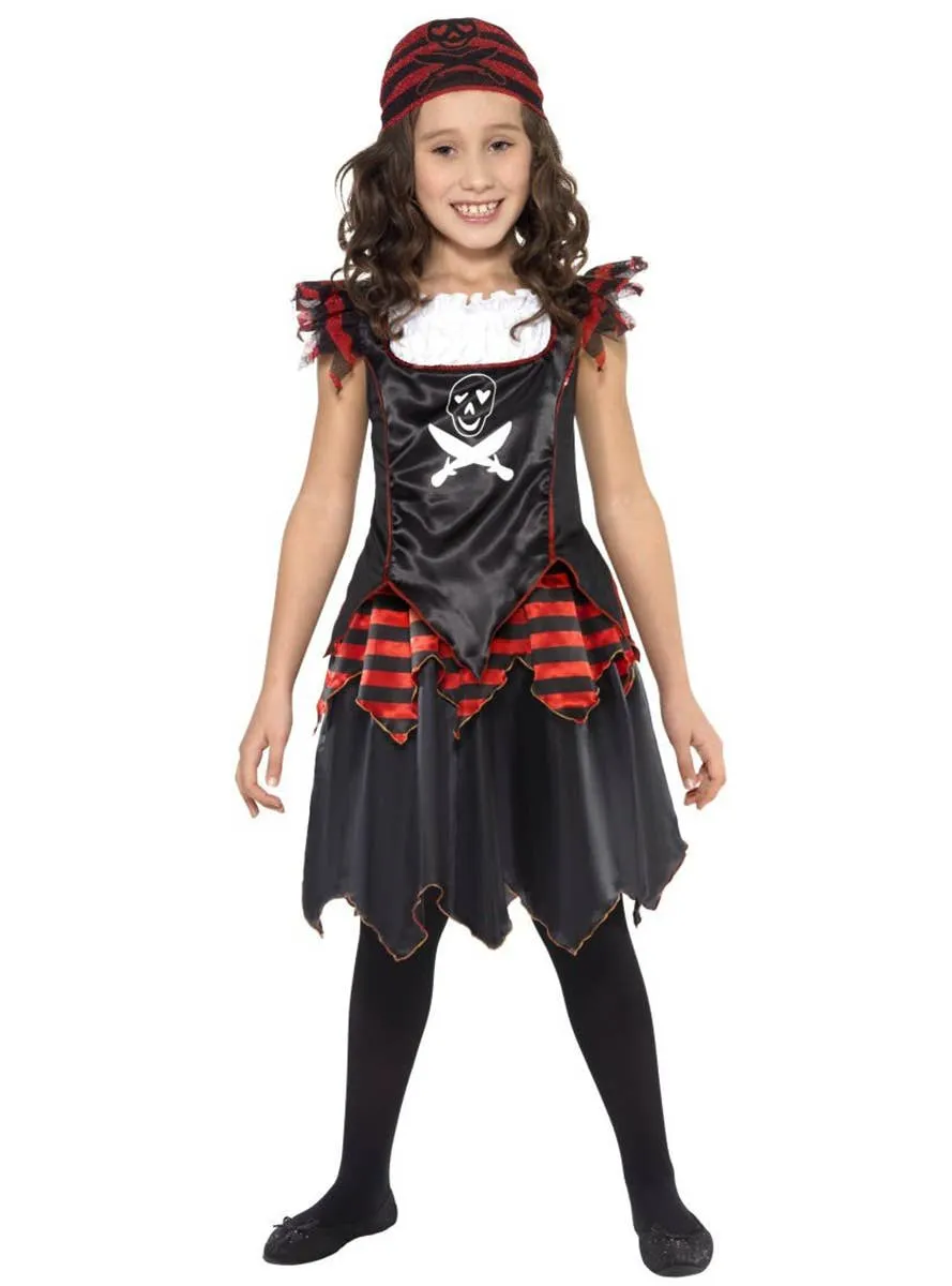 Gothic Girls Pirate Dress Up Costume