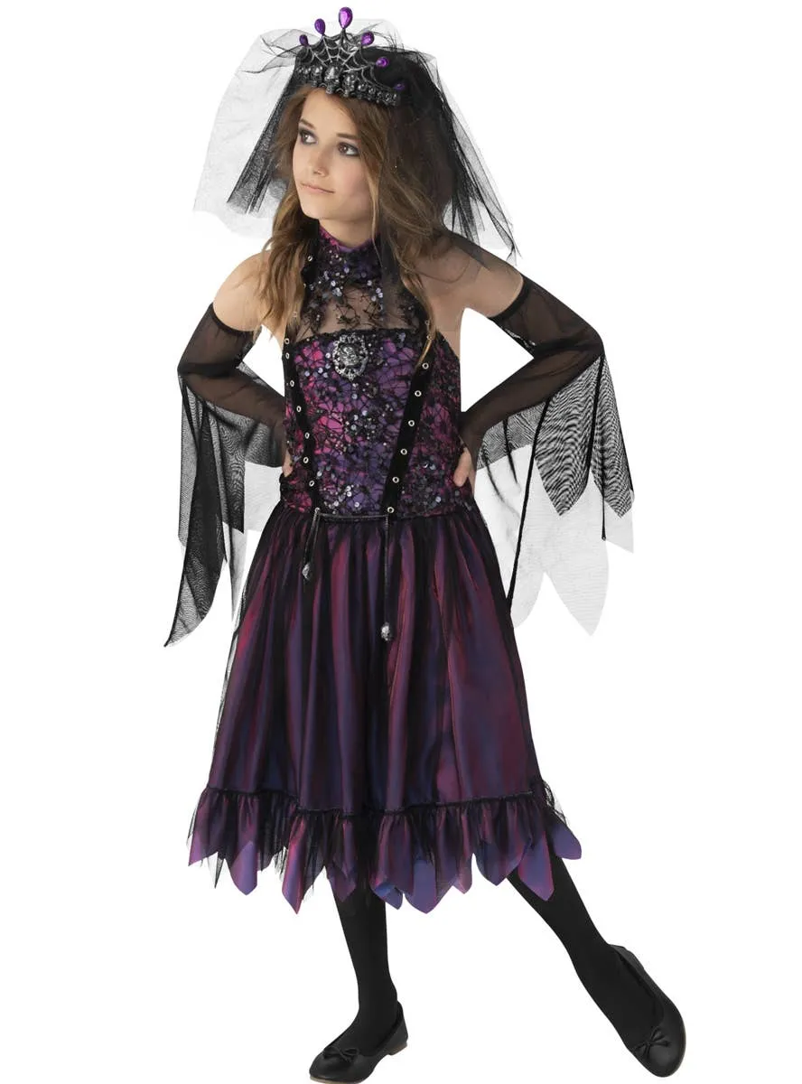 Gothic Girls Purple Princess Halloween Costume
