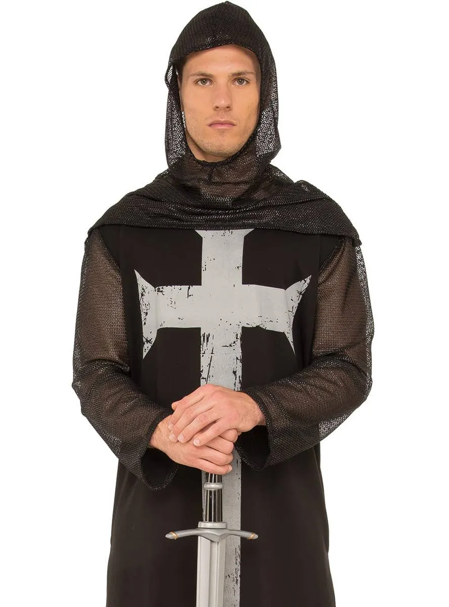 Gothic Knight Mens Medieval Crusader Fancy Dress Costume
