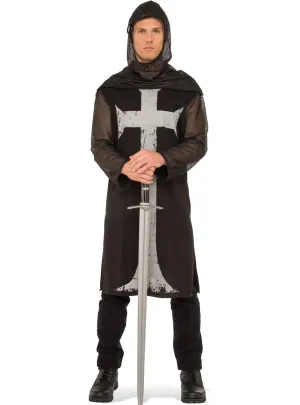 Gothic Knight Mens Medieval Crusader Fancy Dress Costume