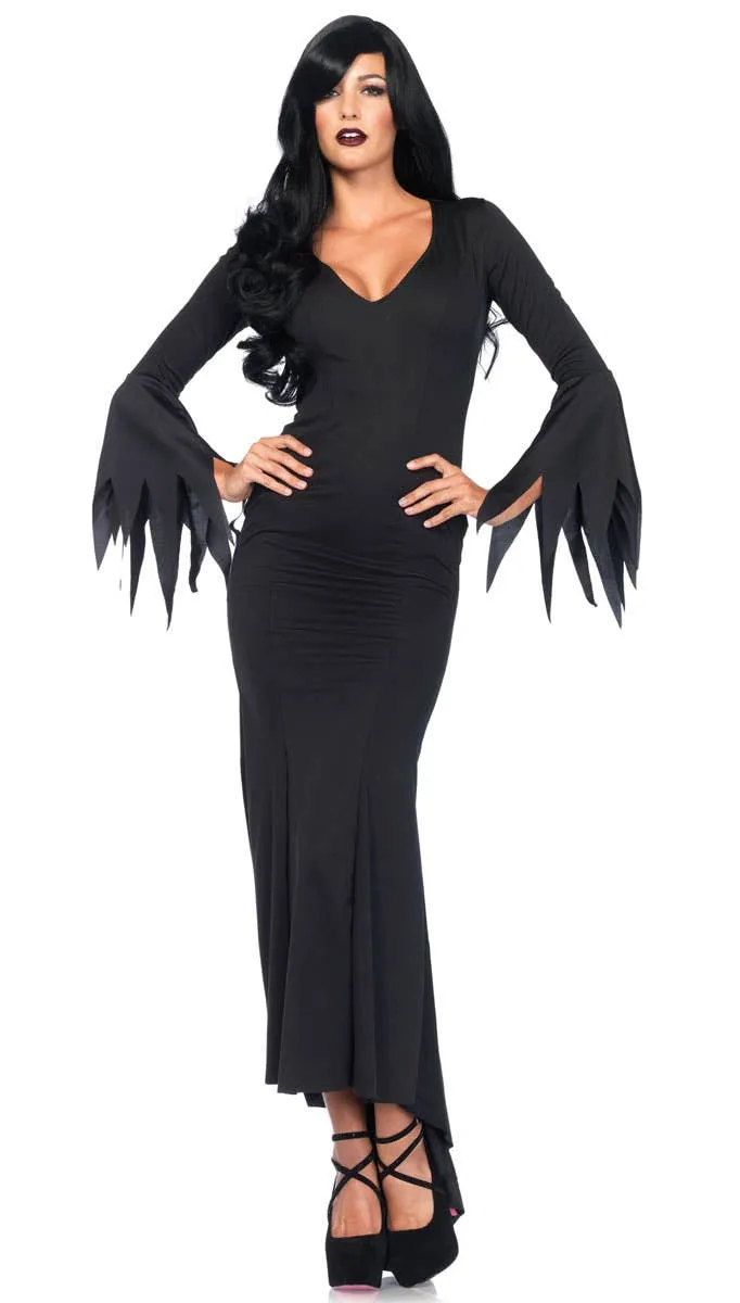 Gothic Lady Womens Morticia Halloween Costume