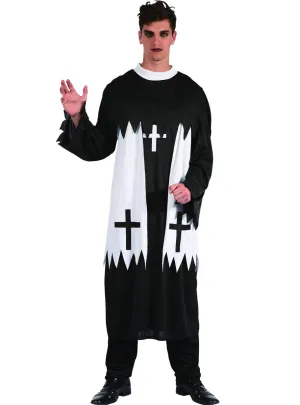 Gothic Priest Mens Halloween Fancy Dress Costume