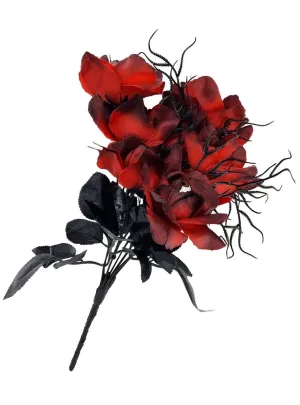 Gothic Rose with Eyeballs Flower Bouquet Halloween Accessory