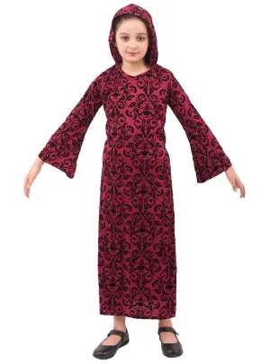 Gothic Vampiress Girls Red Hooded Halloween Costume