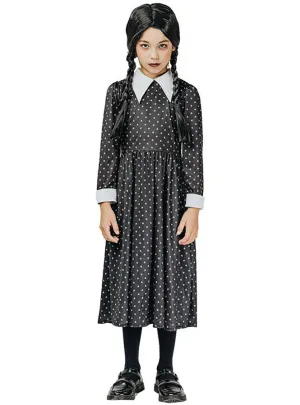 Gothic Wednesday Addams Girls Costume