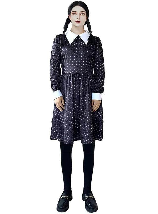 Gothic Wednesday Addams Womens Costume